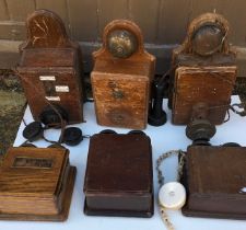 A collection of vintage telephones and similar (a/f) (6)
