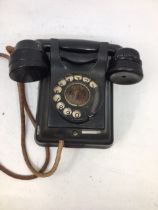 A vintage black bell telephone (No 5) (a/f)