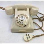 A vintage white bell telephone, (Ericsson)