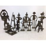 A collection of eleven Indian bronze figures H:16.5cm (tallest) (11)