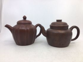 Two Chinese Yixing teapots