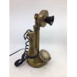 A brass Stick telephone