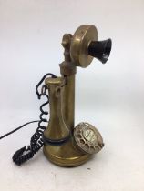 A brass Stick telephone