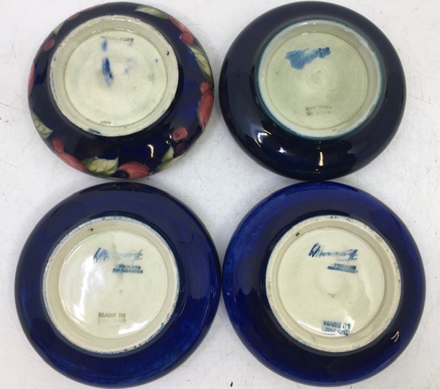 A collection of four Moorcroft art pottery  bowls, diameter: 11cm (4) - Image 3 of 3