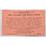 "The Concert for Bangladesh", a screening ticket/handbill for the special preview presentation shown
