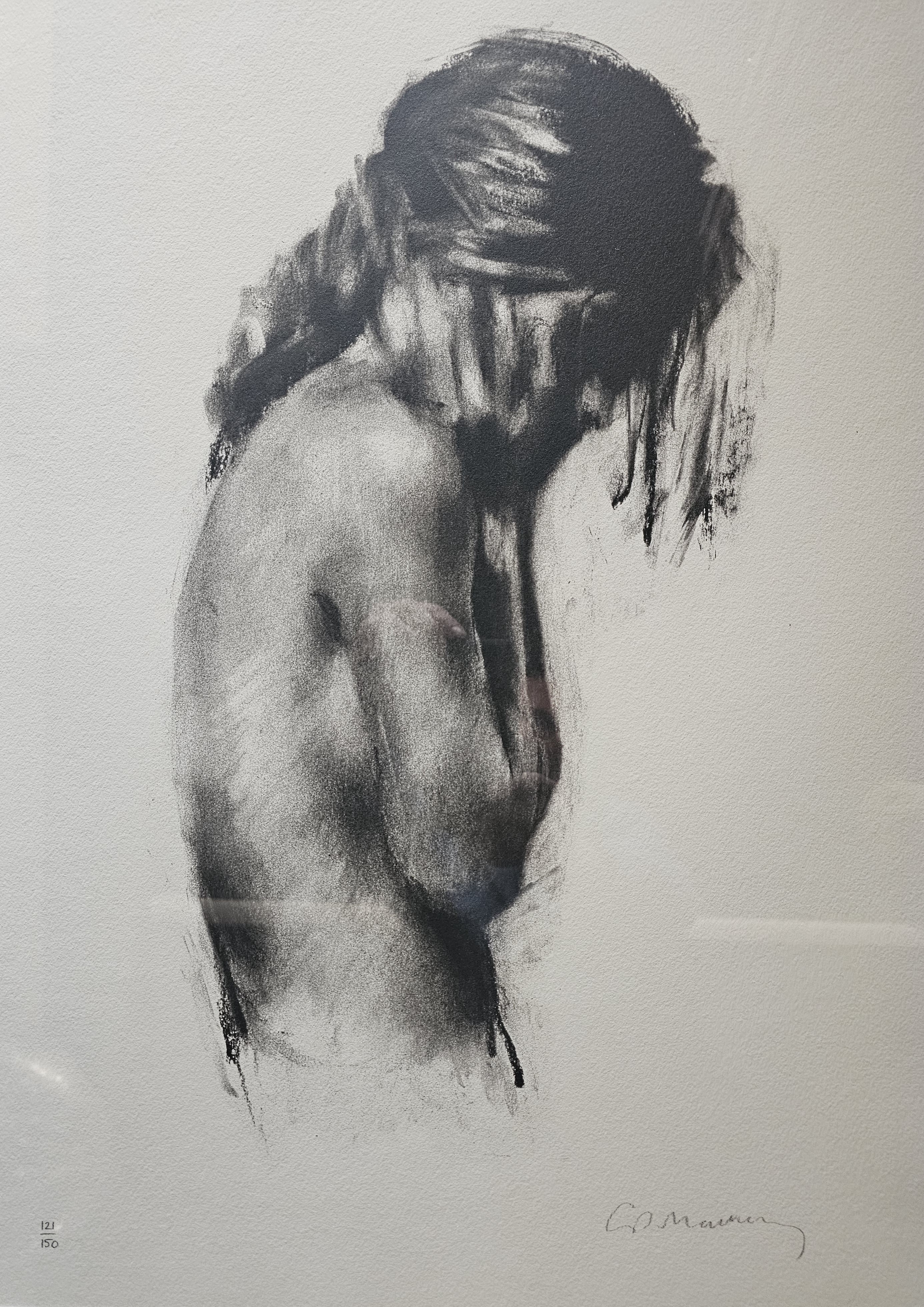 Charlie Mackesy, The Girl. Limited edition (no 121/150) signed lithograph. Framed and glazed, approx - Image 2 of 6