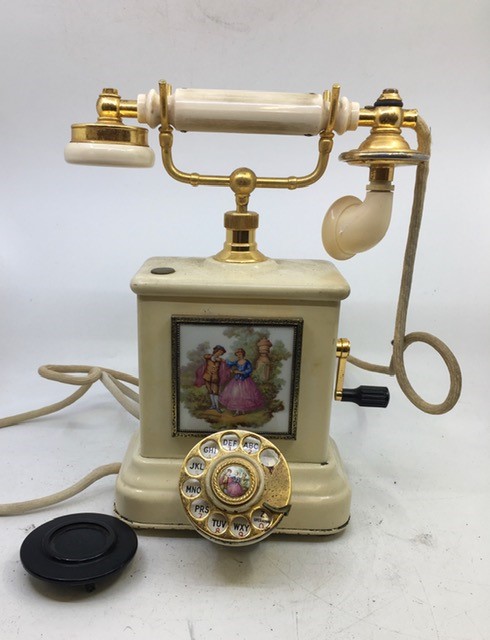 A vintage white bell telephone (1083) (a/f)