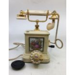 A vintage white bell telephone (1083) (a/f)