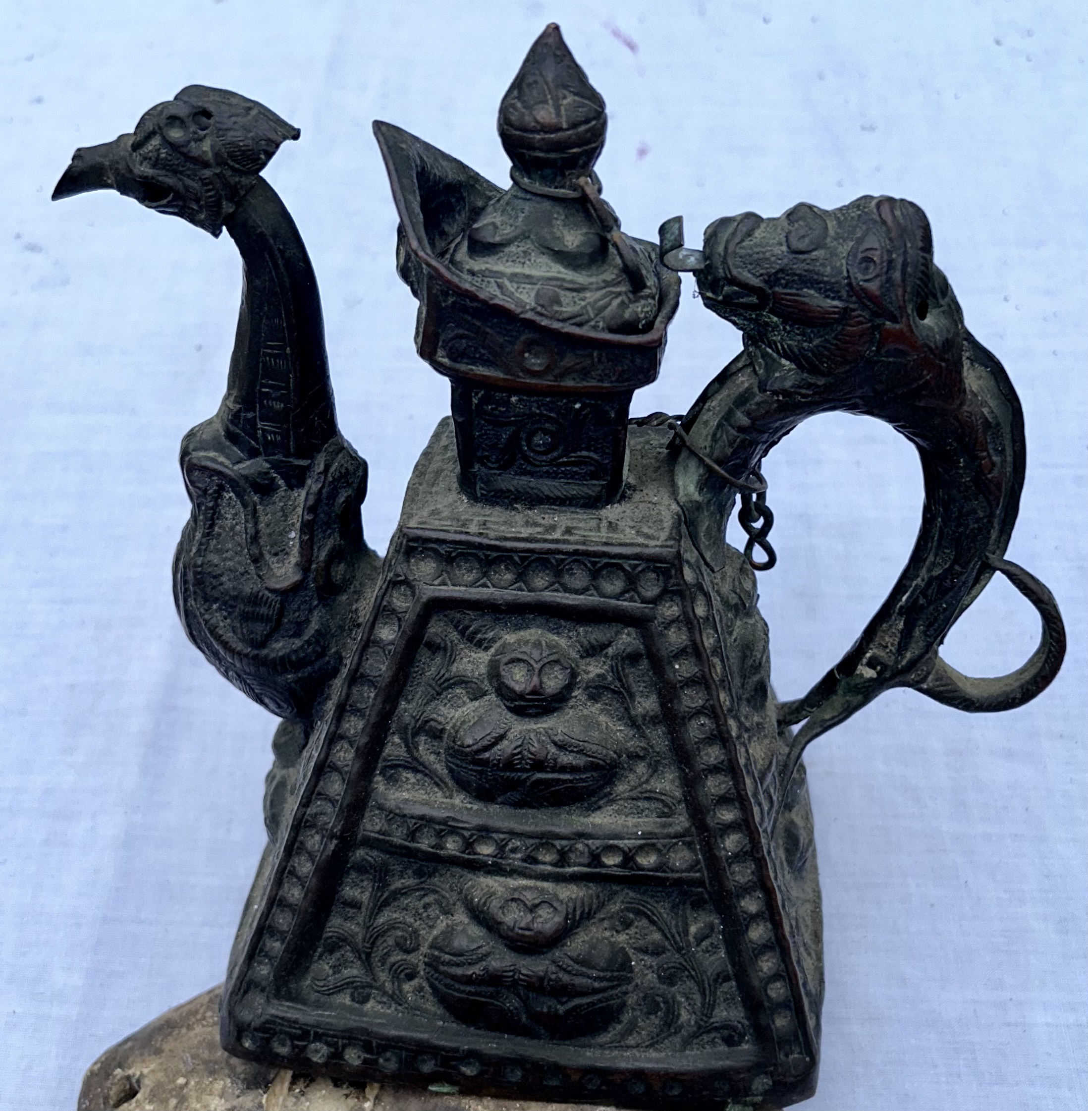 An interesting 18th 19th cent Sino Tibetan teapot - Image 3 of 3