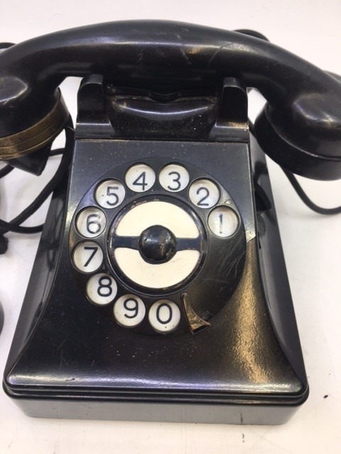 A vintage black bell telephone, (ATEA, ANVBRS) (a/f) - Image 2 of 6