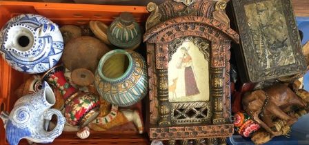 A large collection of miscellaneous items to include pottery vases (a/f)