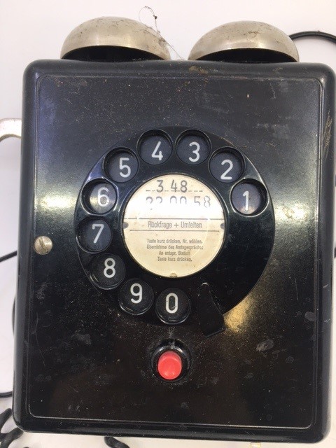 A vintage black bell telephone. - Image 2 of 4