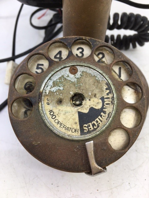 A vintage bronze telephone (a/f) - Image 3 of 4