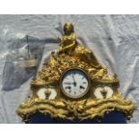 A fine quality French Ormolu mantle clock , Rollin a Paris complete with key and pendulum , and a