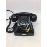 A vintage black bell telephone (00-2564/10, Schema, 00-22018-1, 16 1964 S)
