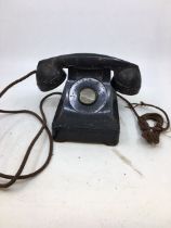 A vintage black bell telephone (WESTERN ELECTRIC COMPANY) (73) (A/F)