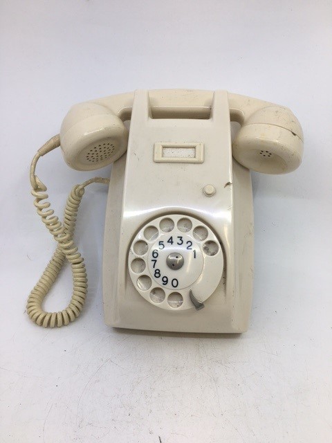 A vintage white bell telephone, (Ericsson) (1143/2/W, FEB-61)