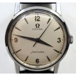 An Omega Seamaster stainless steel gentleman's wrist watch, c.1961, cal.520, manual movement, having