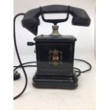 A vintage black telephone (TELEFON AKTIESELSKAB)
