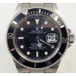 Rolex Oyster Perpetual Date "Submariner" Superlative Chronometer stainless steel gentleman's