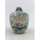 A small Qing dynasty  Chinese Famille  rose  porcelain pot
