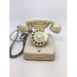 A vintage white bell telephone, (W48, mT), (FIZ 121 256 000 Sz Ausg 3), (FIZ 121 256 000 Ms Ausg 5)