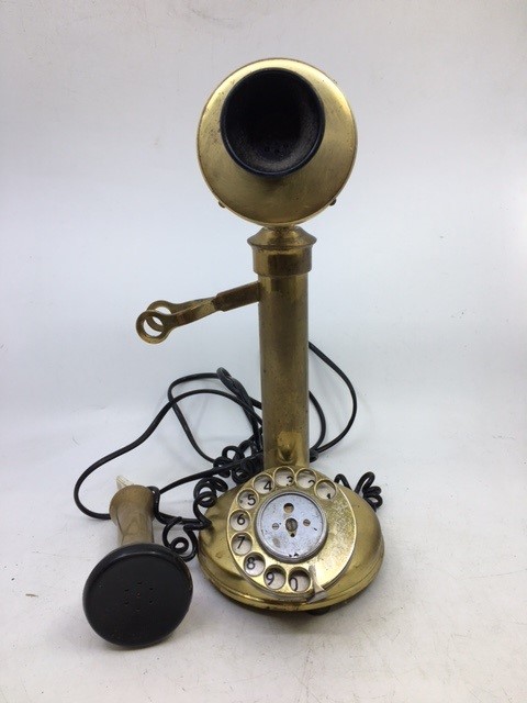 A vintage bronze telephone, serial number: 03051 - Image 2 of 4