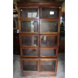 2 x sets of barrister style stackable glazed shelving units these will require new handles and