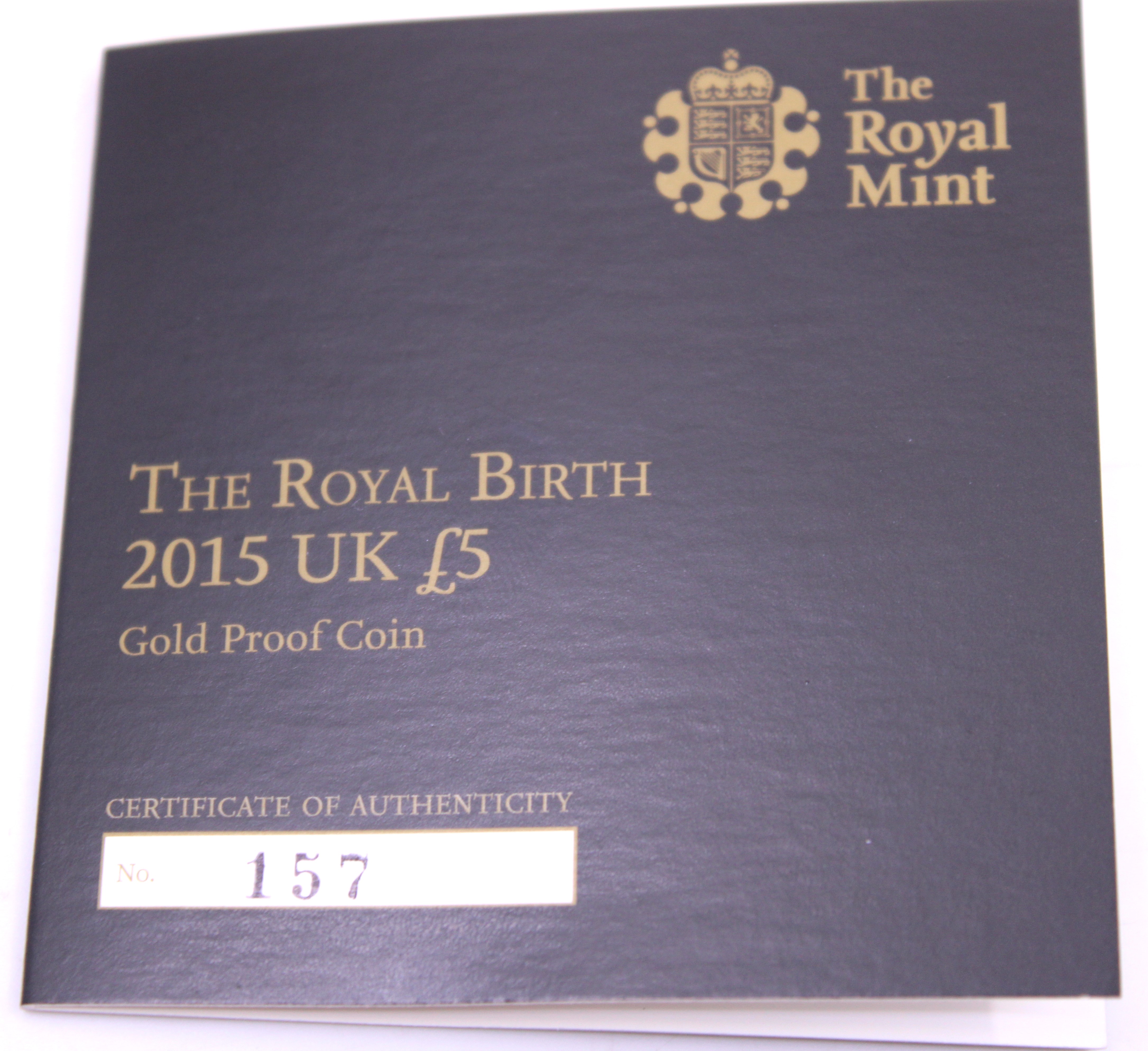 The Royal Mint The Royal Birth 2015 UK £5 Gold Proof Coin. Boxed with Certificate of - Image 3 of 3