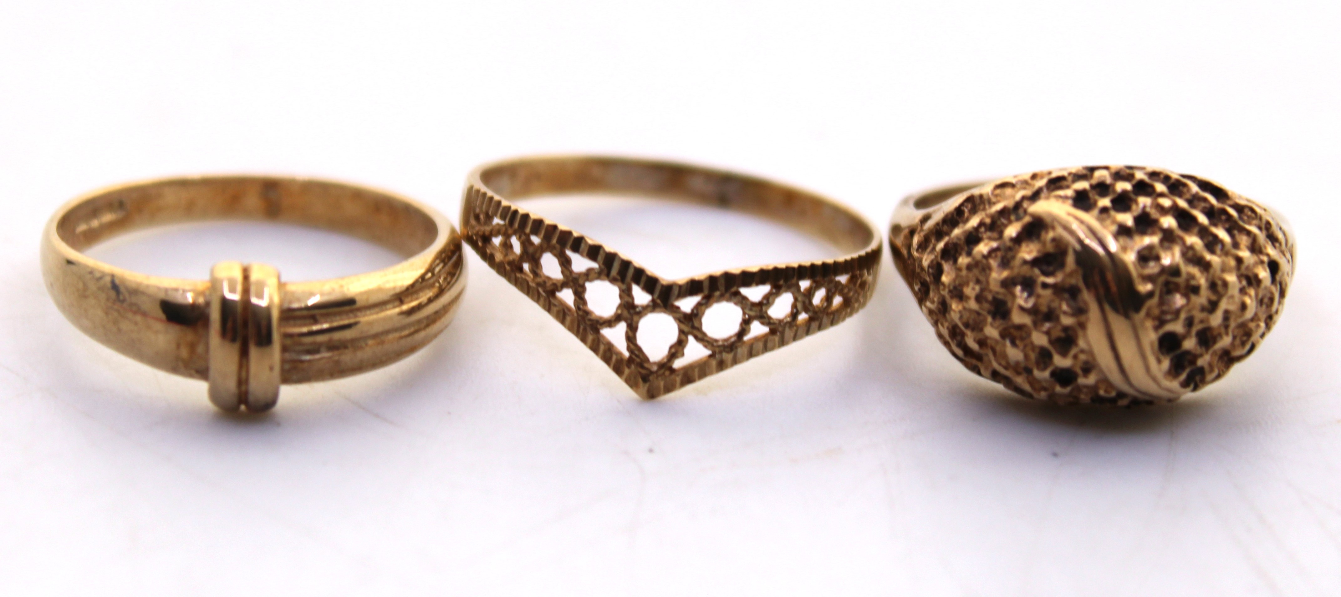 Selection of Six 9ct Gold Dress Rings.  Ring Sizes are: O, L, R, P, M, P. Total weight of the - Image 3 of 3