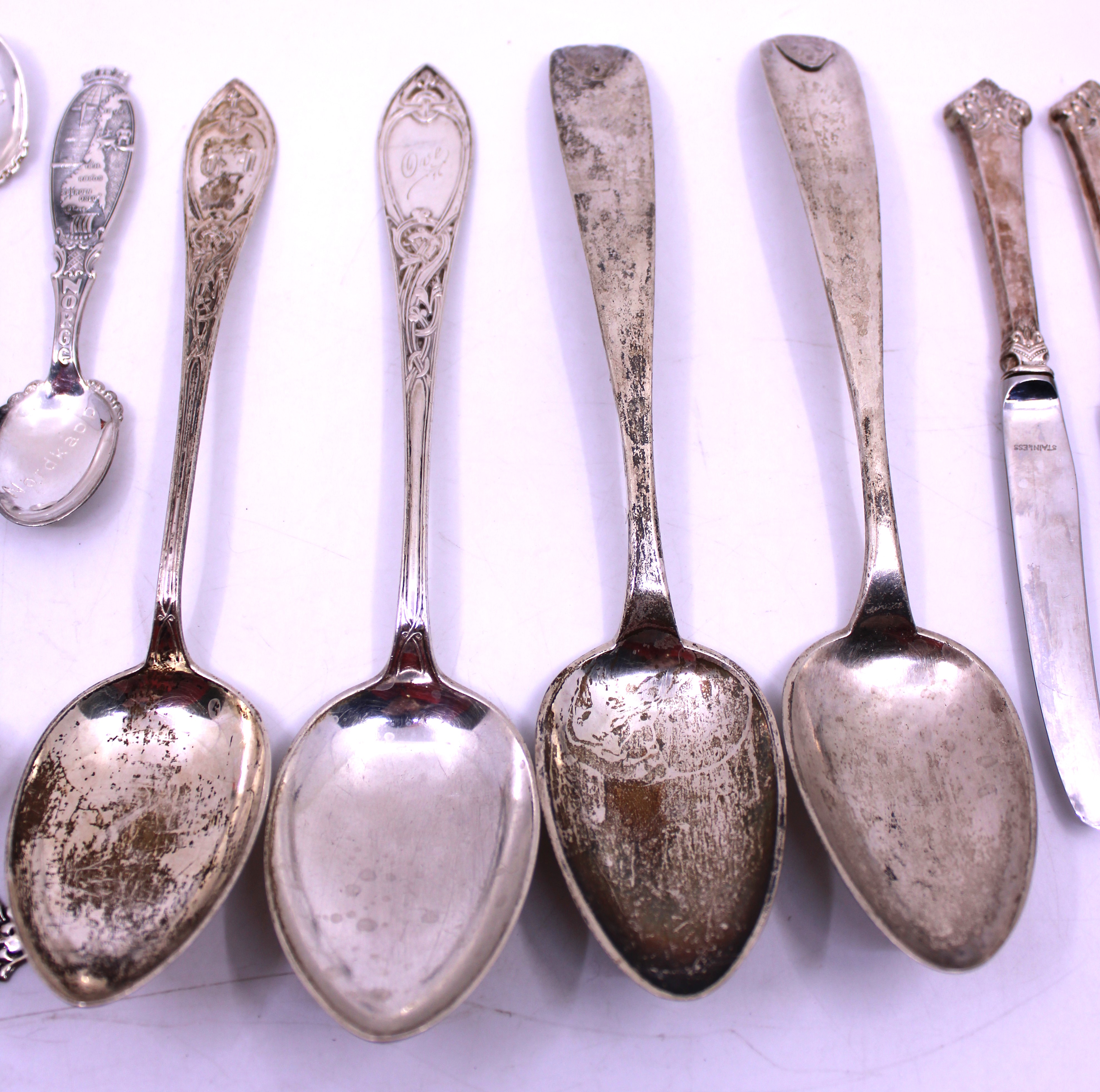 Selection of Norwegian Silver and Silver Plate Spoons and Teaspoons.  To include two O.C. - Image 3 of 4