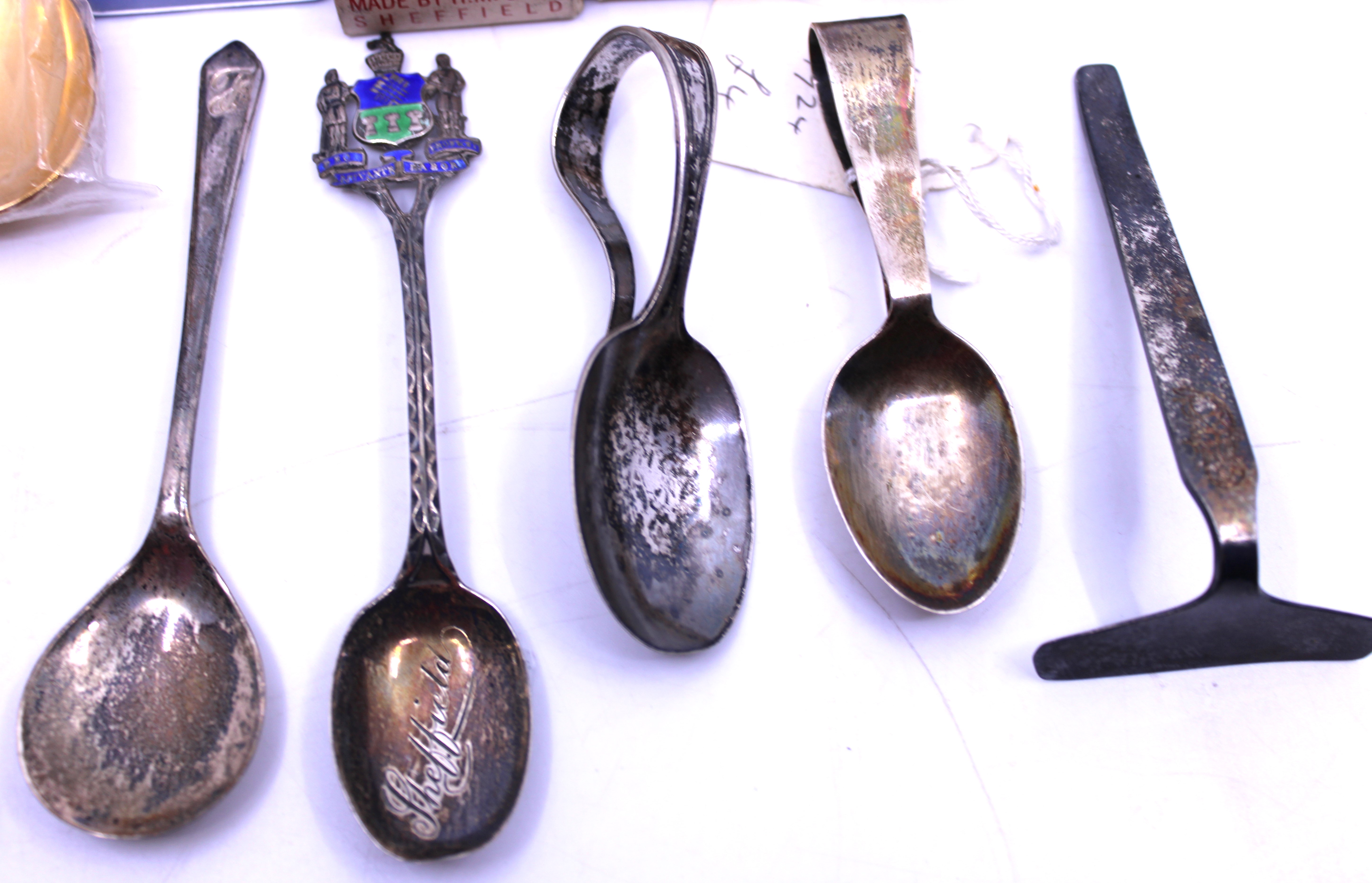 Selection of Sterling Silver. Approx. 41 grams and a Collection of Silver Plated Spoons to - Image 2 of 4