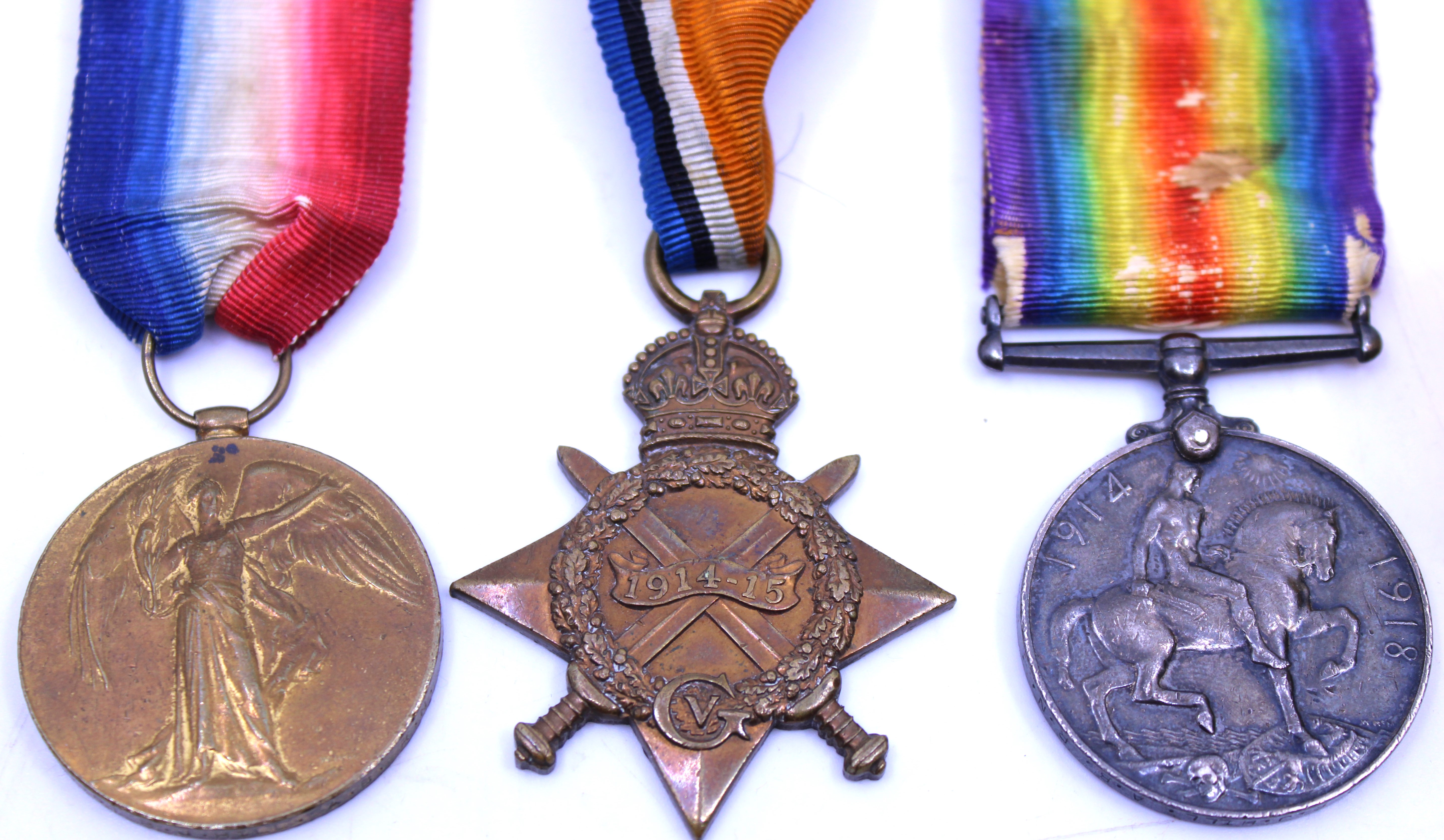 Selection of Three World War One (WW1) Medals and a selection of Costume Jewellery.  The WW1 - Image 2 of 6