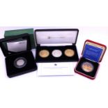 Selection of Two Collectors coins and a Collectors medal.  To include The Royal Mint Withdrawal from