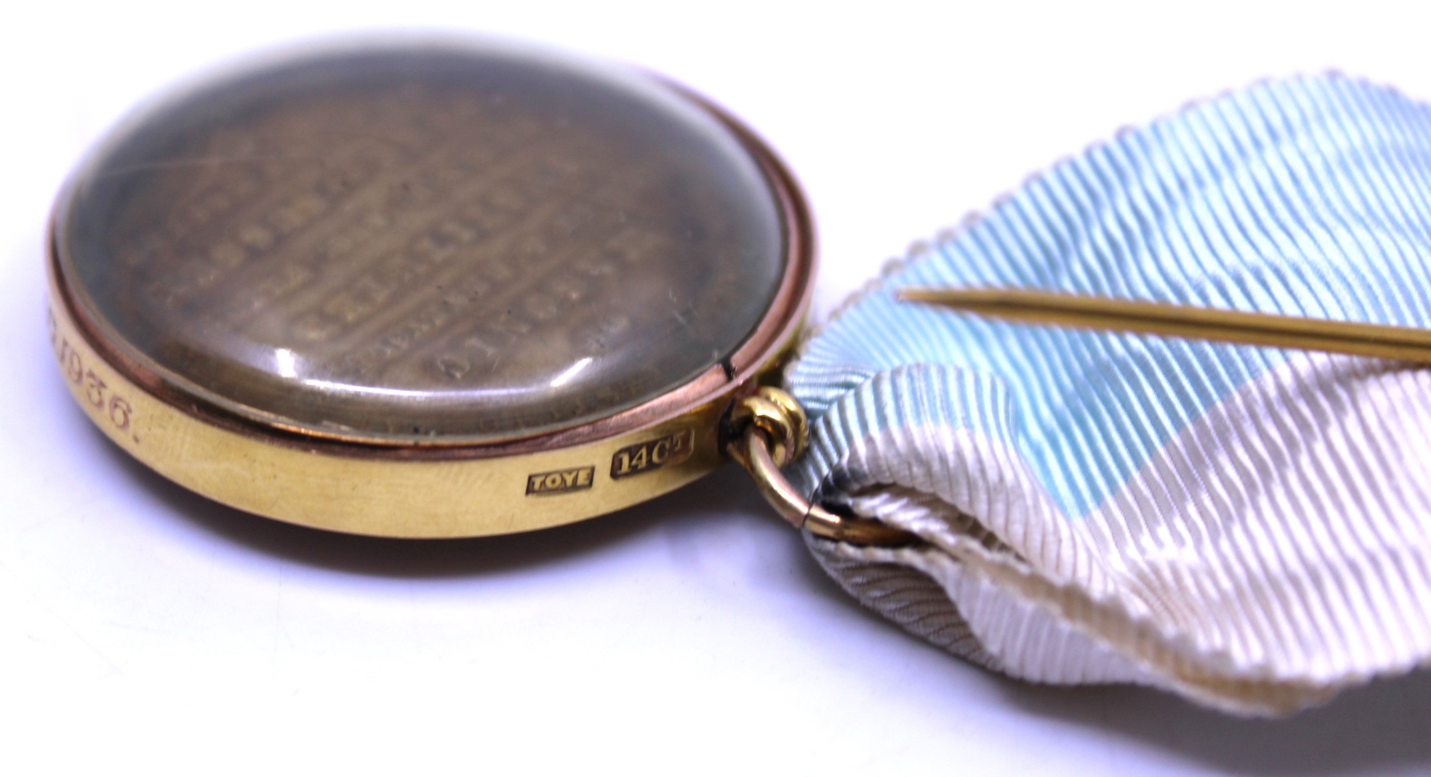 A Gold Gilted Sterling Silver Steward Charity & Benevolence Instituted Masonic Medal.  This Medal is - Image 3 of 4