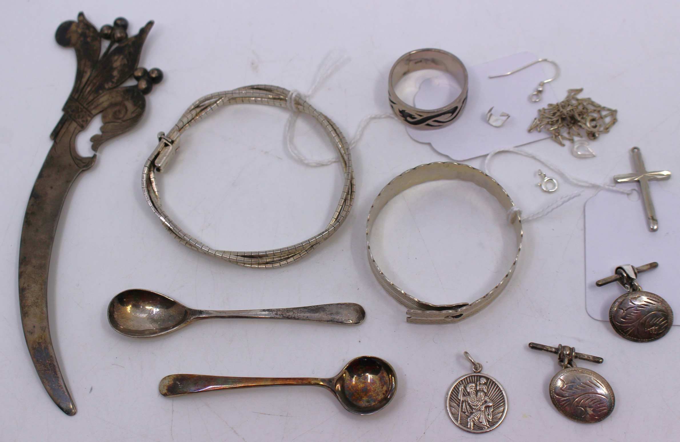 Selection of Sterling Silver Jewellery etc. To include a Silver Bracelet, a Child's Silver