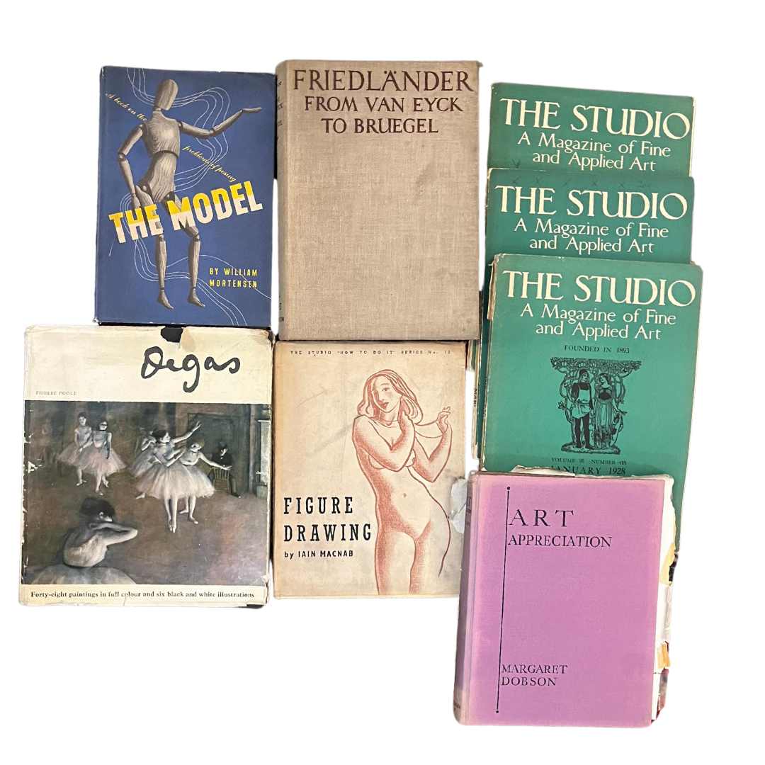 A mixed box of vintage and antique books of assorted interest to include various art books. (qty - Image 2 of 2