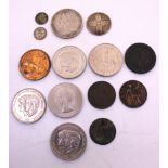 Small Group of Coins including 1899 Victorian Silver Crown, 1926 Three pence Coin and 1936 Three