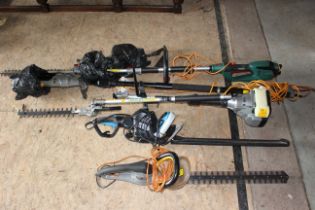 Selection of garden equipment trimmers cutters etc all sold as untested.
