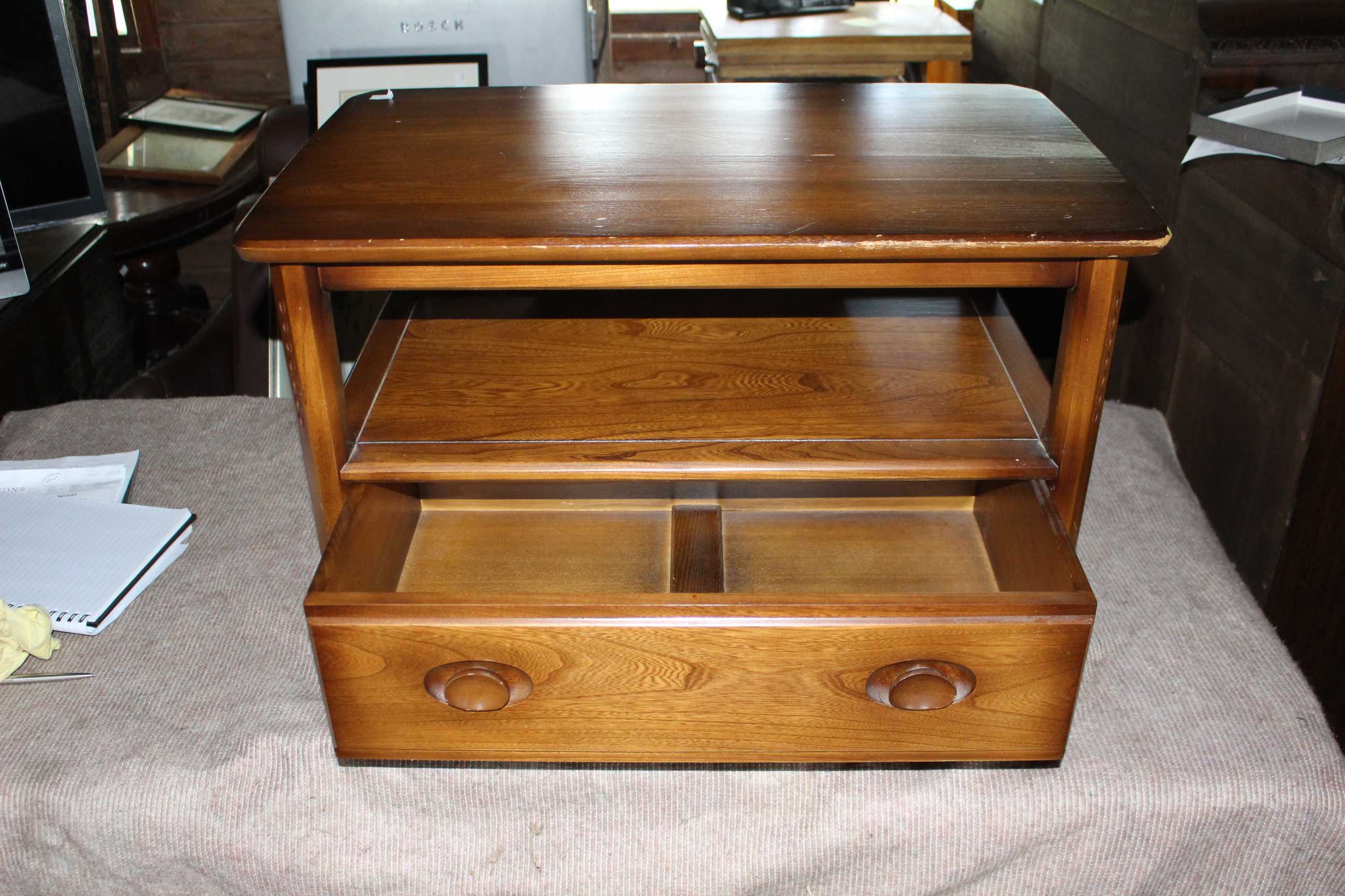 Small Ercol TV table with Draw. - Image 2 of 3