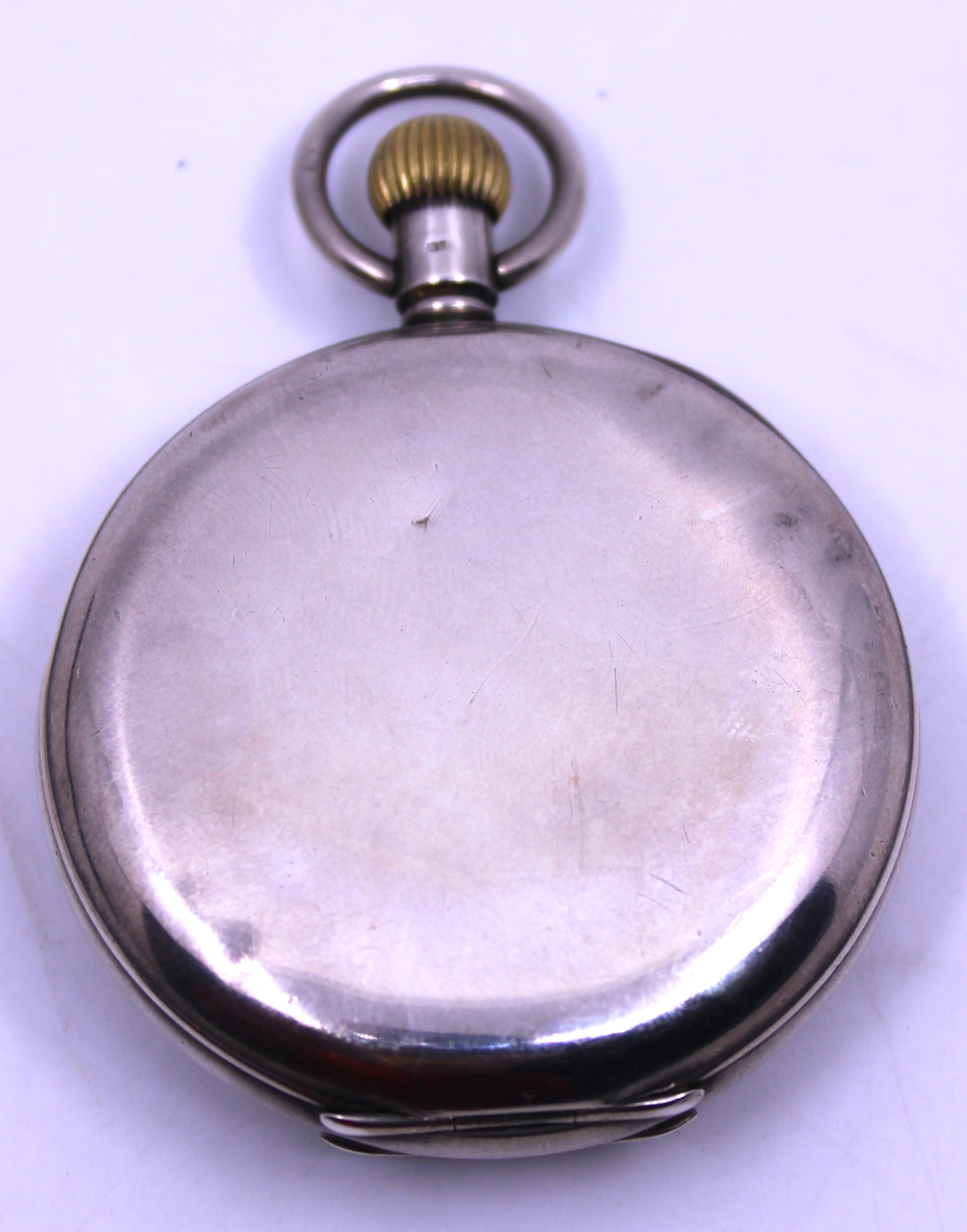 J.W. Benson London Sterling Silver Half Hunter Pocket Watch in original box.  The Pocket Watch - Image 5 of 5
