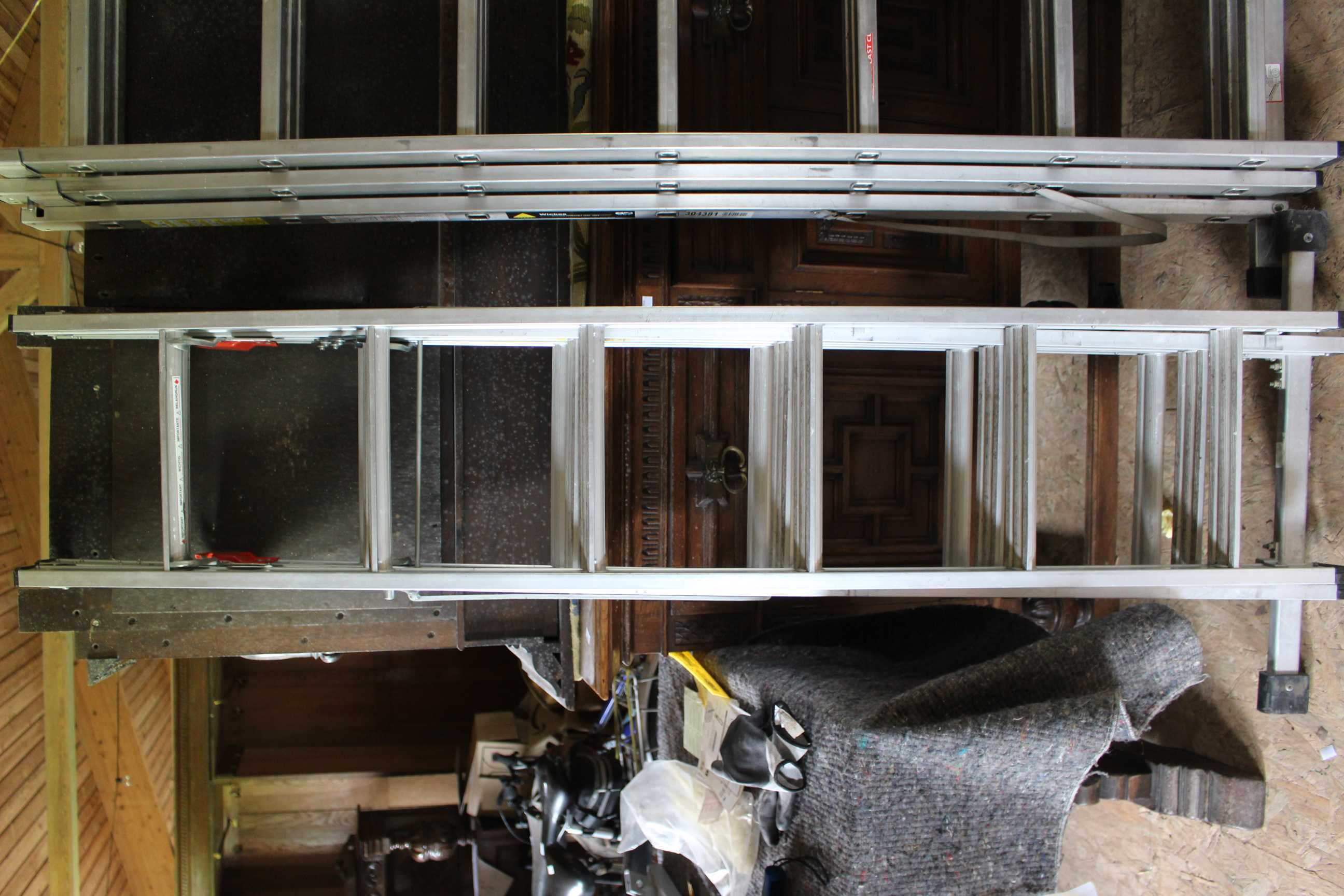 3 sets of household aluminium ladders. - Image 2 of 4