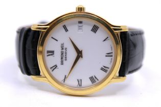 18ct Gold Plated Raymond Weil Geneve Watch with Certificate of Guarantee and International Guarantee