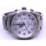 Bulova Precisionist Chronograph Automatic Watch. Boxed.  It has got a Silver coloured dial and has a