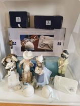 A collection of Lladro porcelain figures etc and a Nao lamp, to include; Lladro Sheriff 4969,