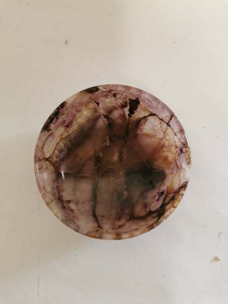 A small Blue John Bowl. 10.5cm in diameter and 5cm high. (1) (There is a small section of damage/ - Image 3 of 3