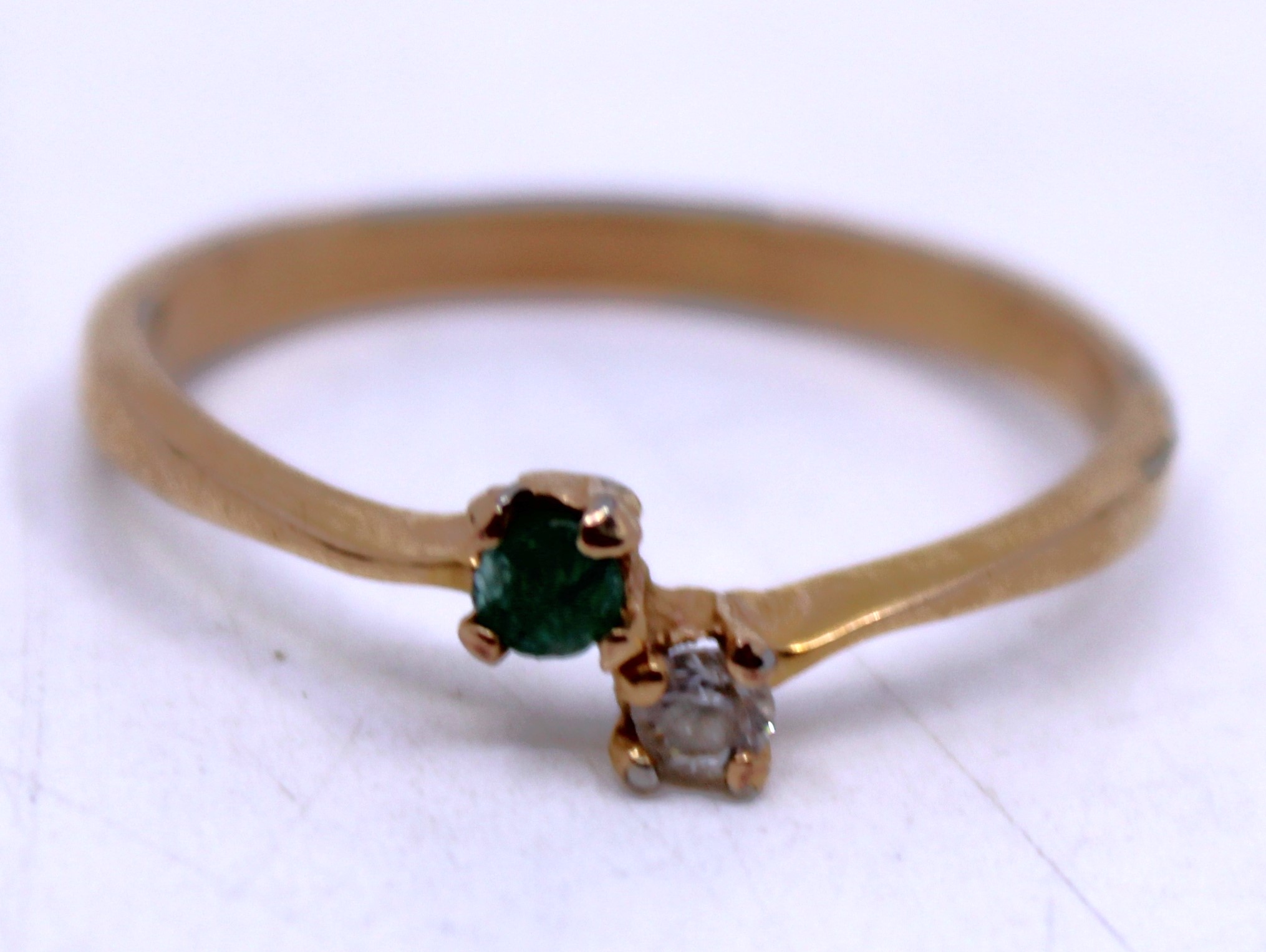 Two Gold Dress Rings. To include an 18ct Yellow Gold White Zircon Three-Stone Ring and a 10k - Image 3 of 3