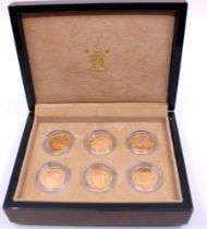Limited Edition of 250 Worldwide Royal Mint 2004 Golden Age of Steam £25 Gold Proof 6 Coin Set