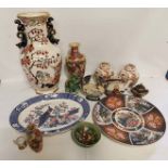 A collection of ceramics to include: a Japanese fine porcelain part tea service, other Japanese