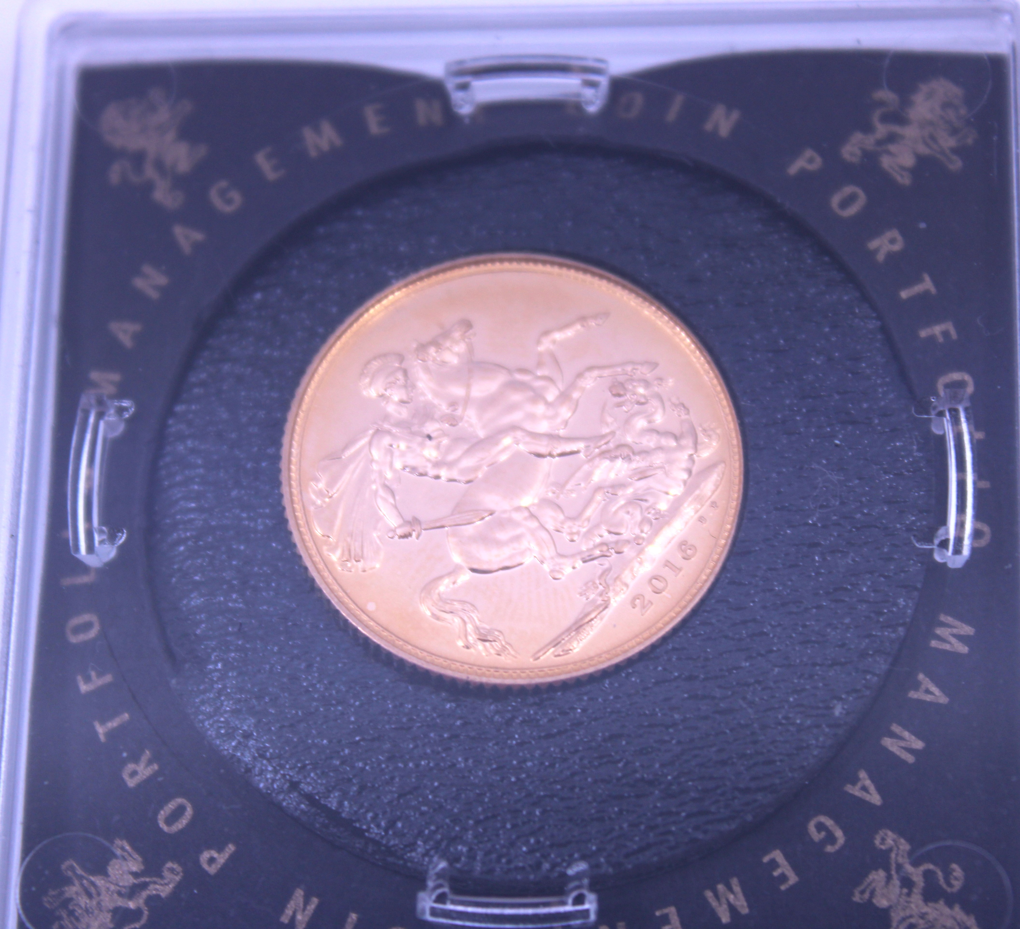 22ct Gold 2016 Sovereign. Cased with Certificate of Provenance. - Image 2 of 3